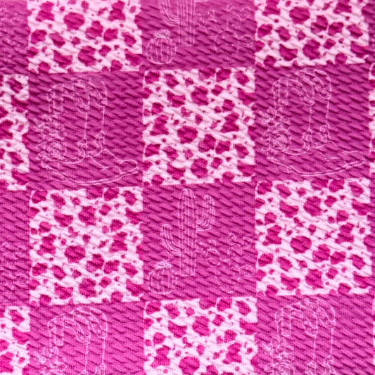 PINK WESTERN CACTUS + COWPRINT