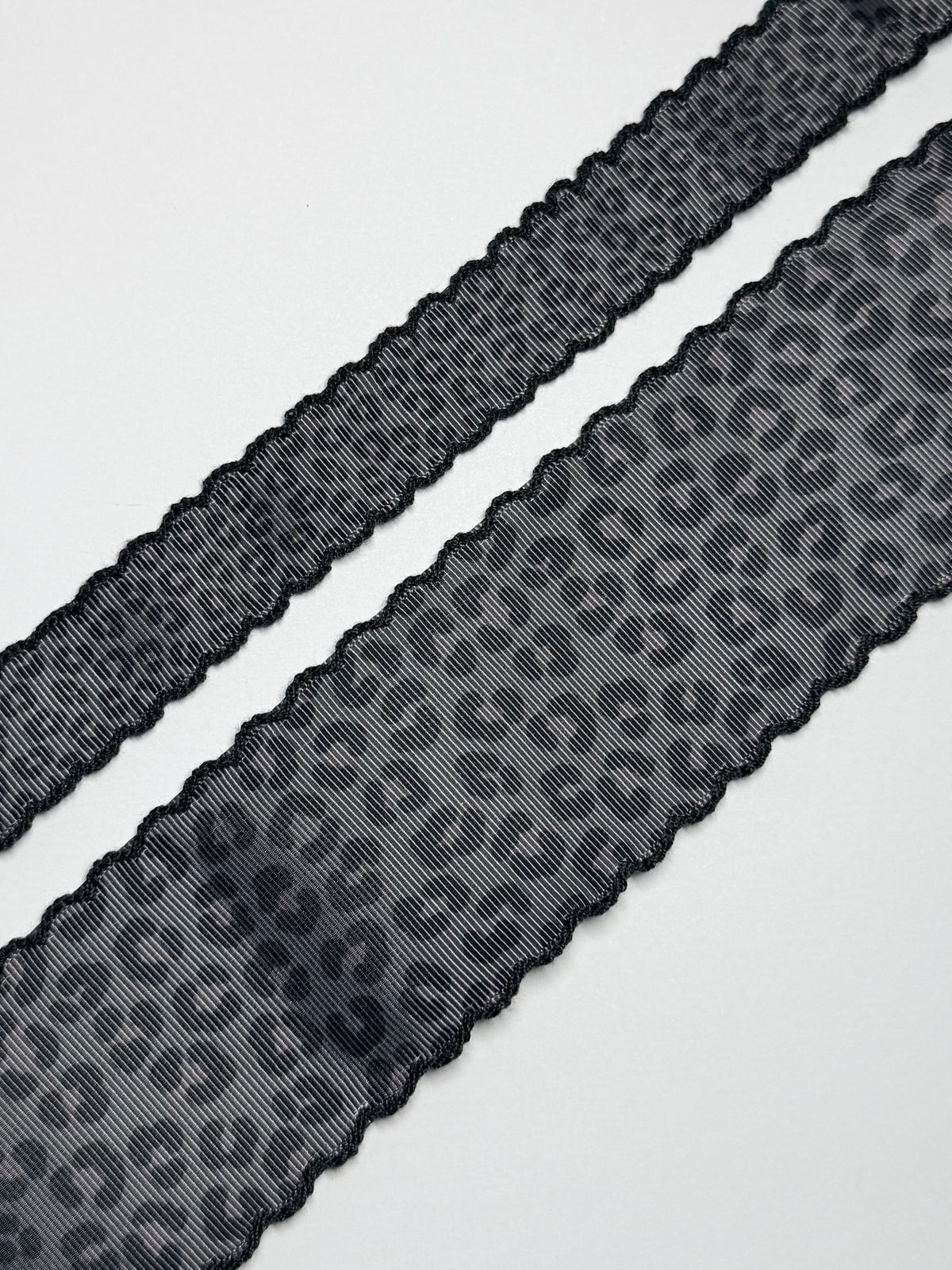 Black/Grey Leopard Print w/ Black Moonstitch