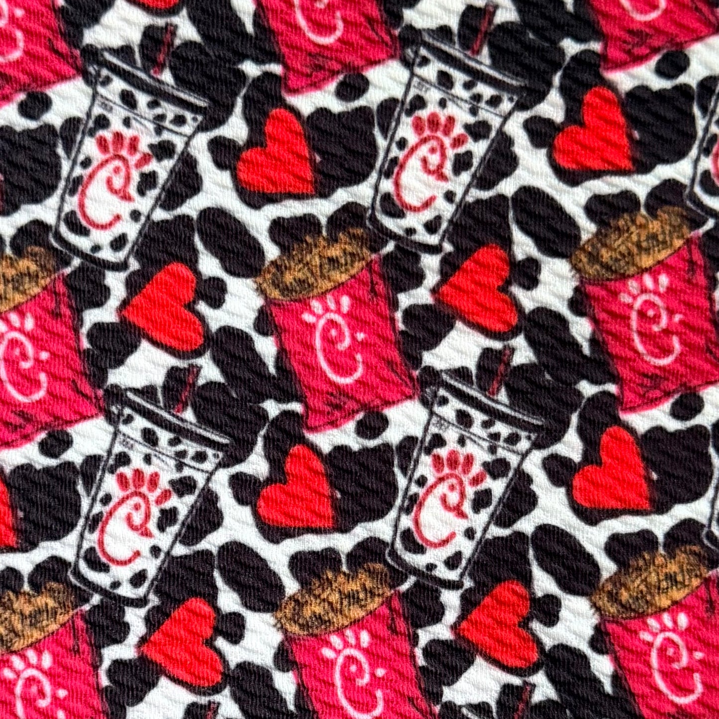 CHICK FIL A COW PRINT + HEARTS