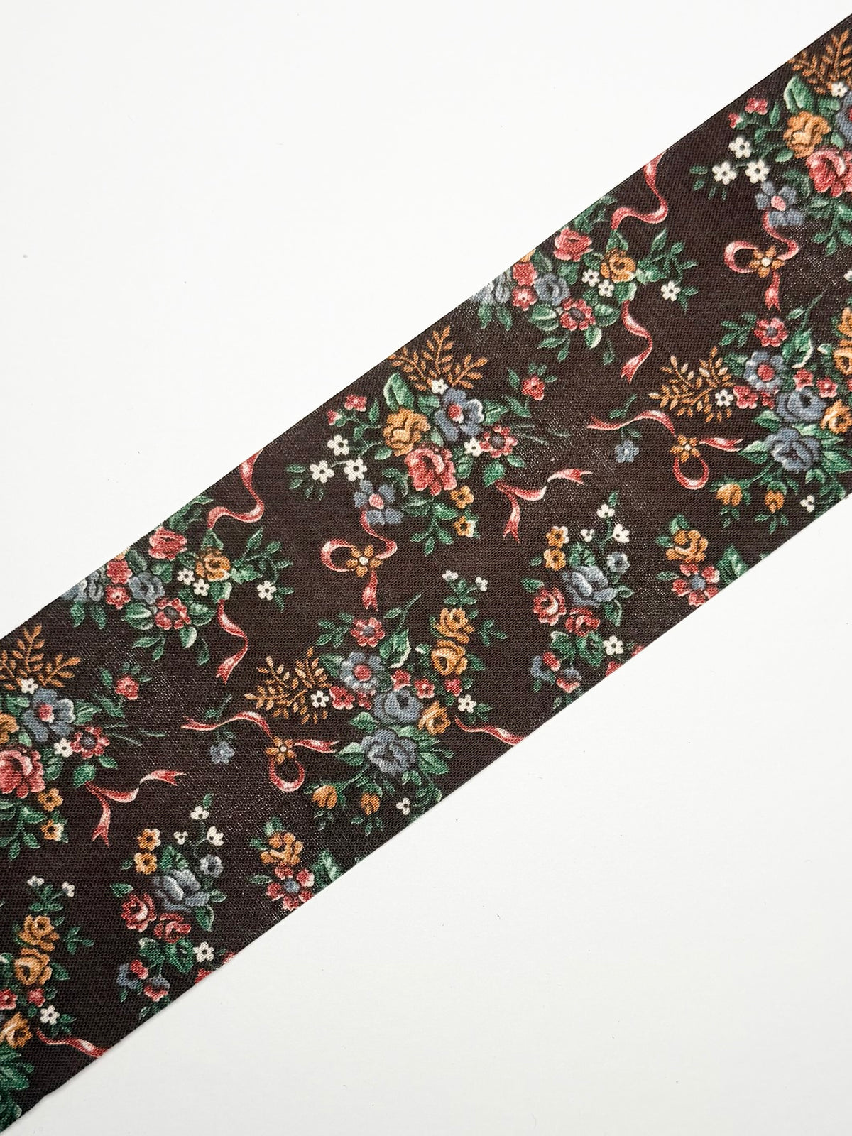 2.75in Vintage Dark Brown Floral