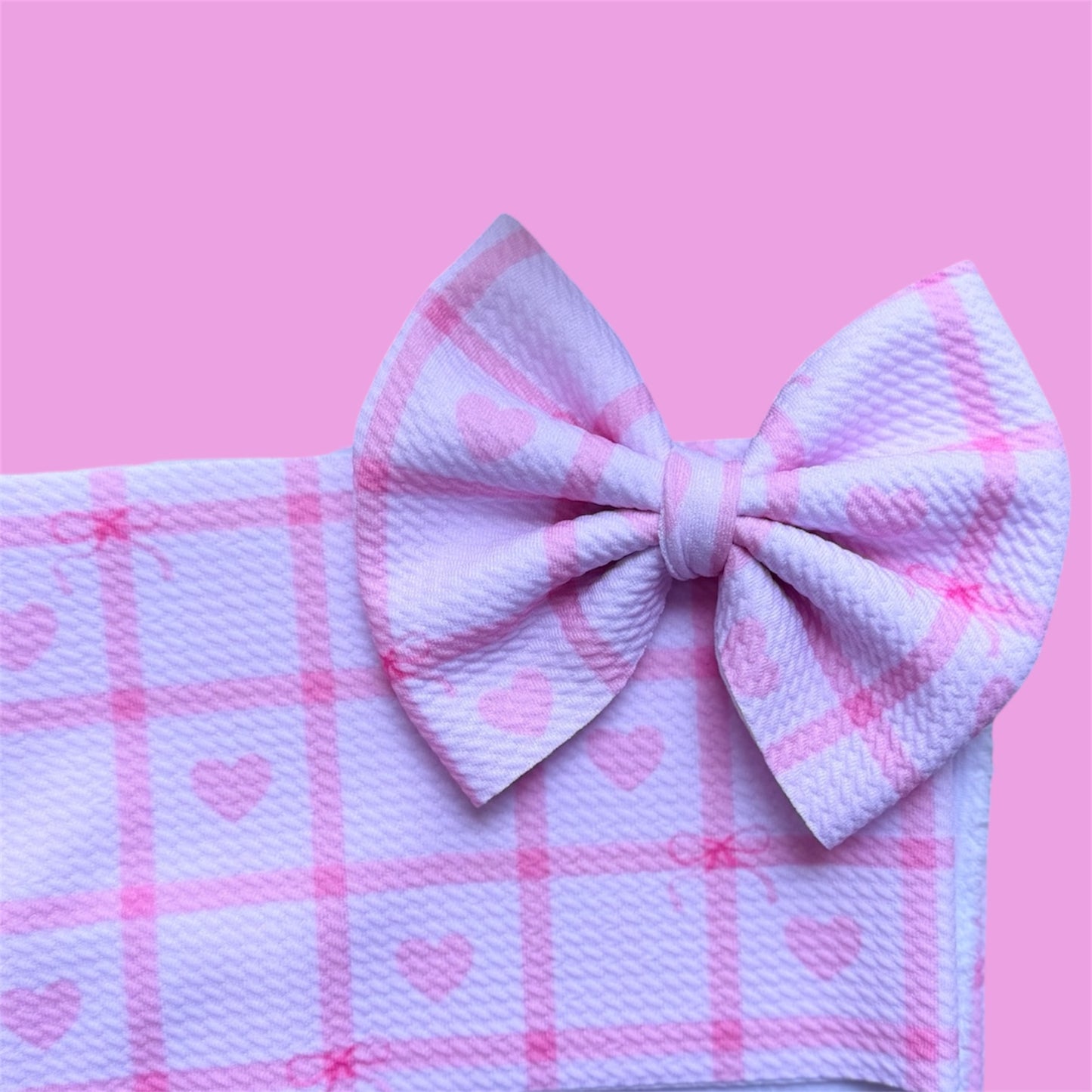 PINK PLAID HEARTS - Valentines Day
