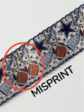 *MISPRINT* 2.25in Dallas Cowboys Print w/ Light Navy Moonstitch