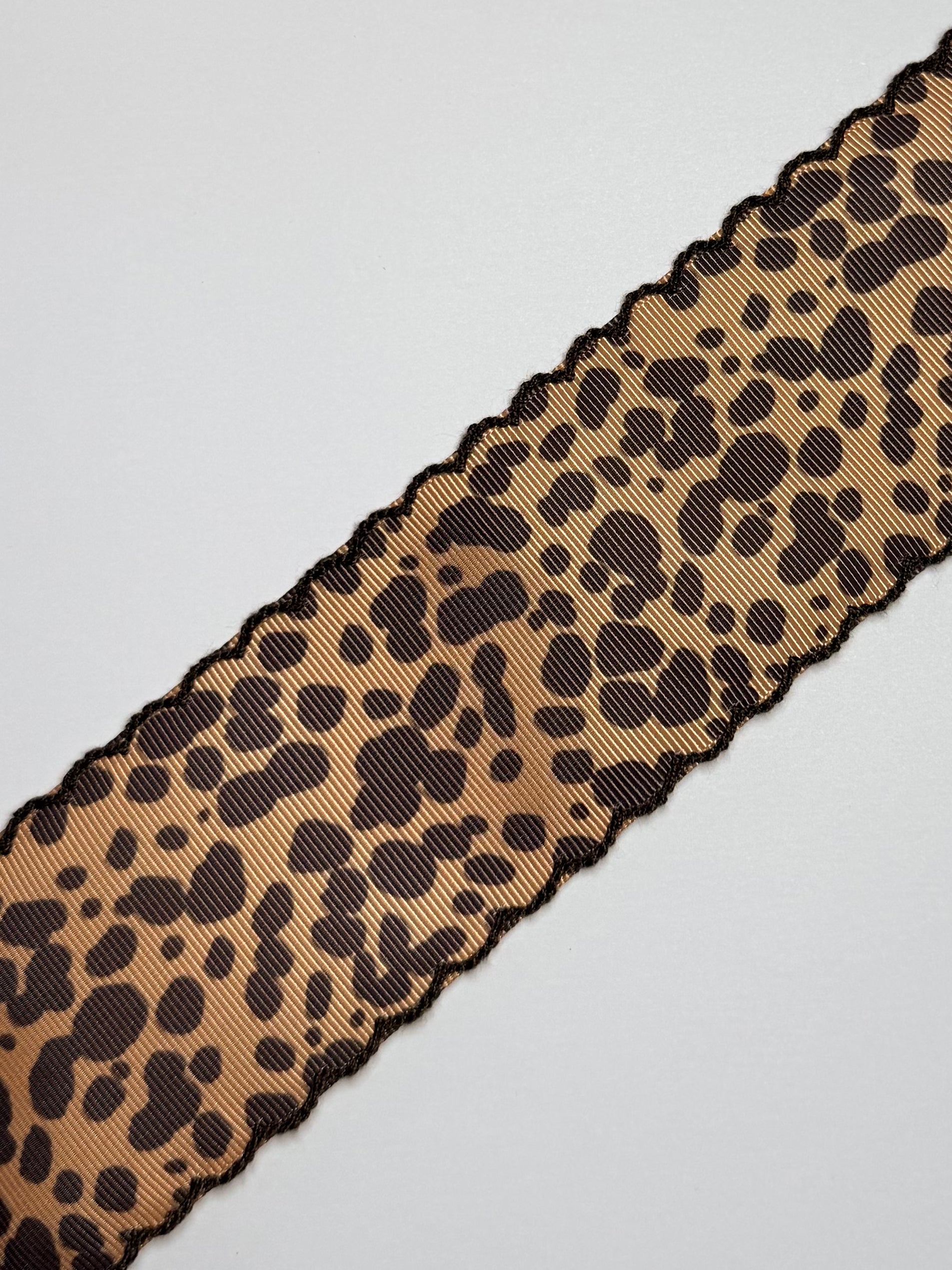 Neutral Cheetah Print w/ Licorice Moonstitch