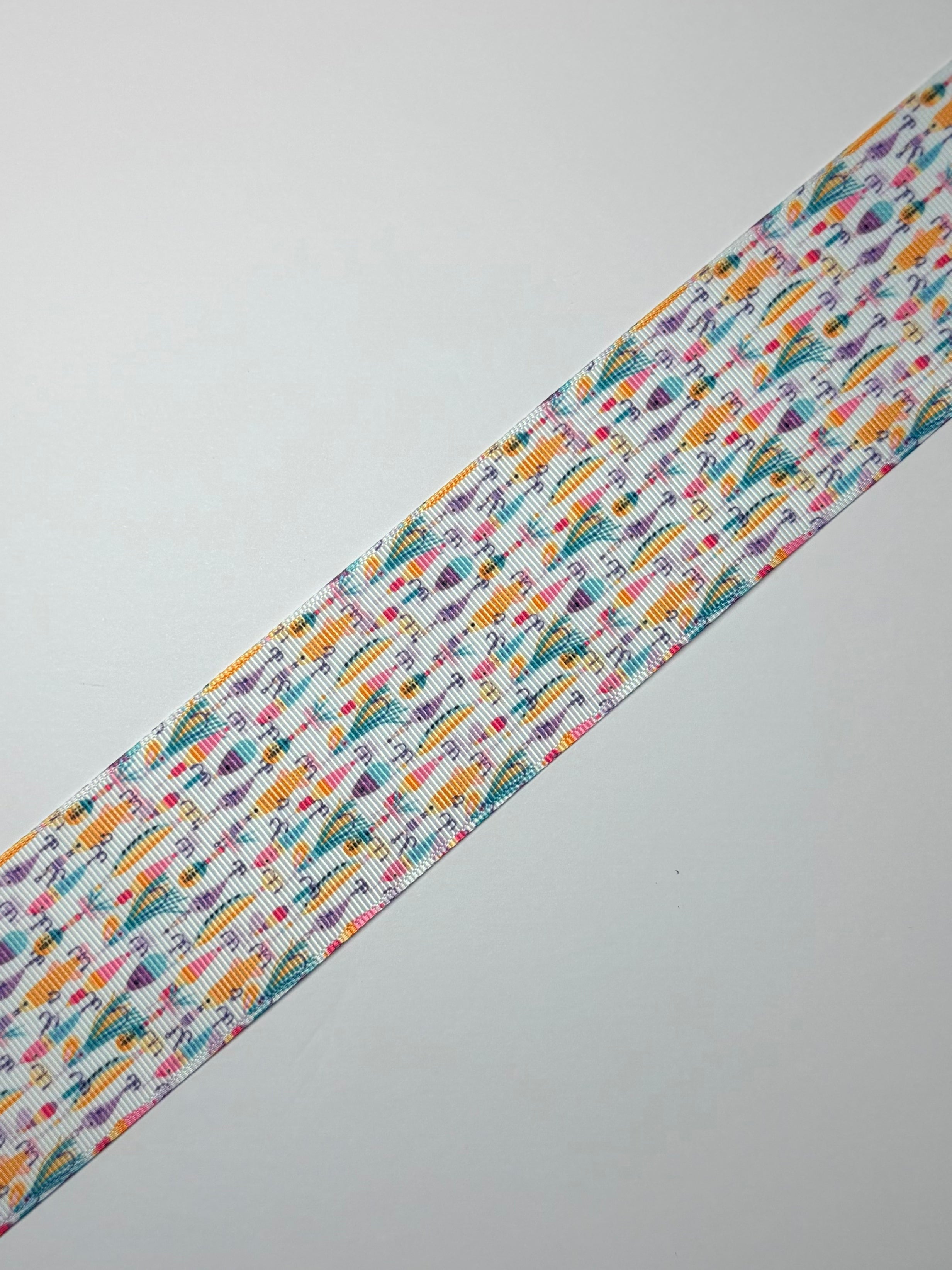 Fishing Lure Printed Grosgrain