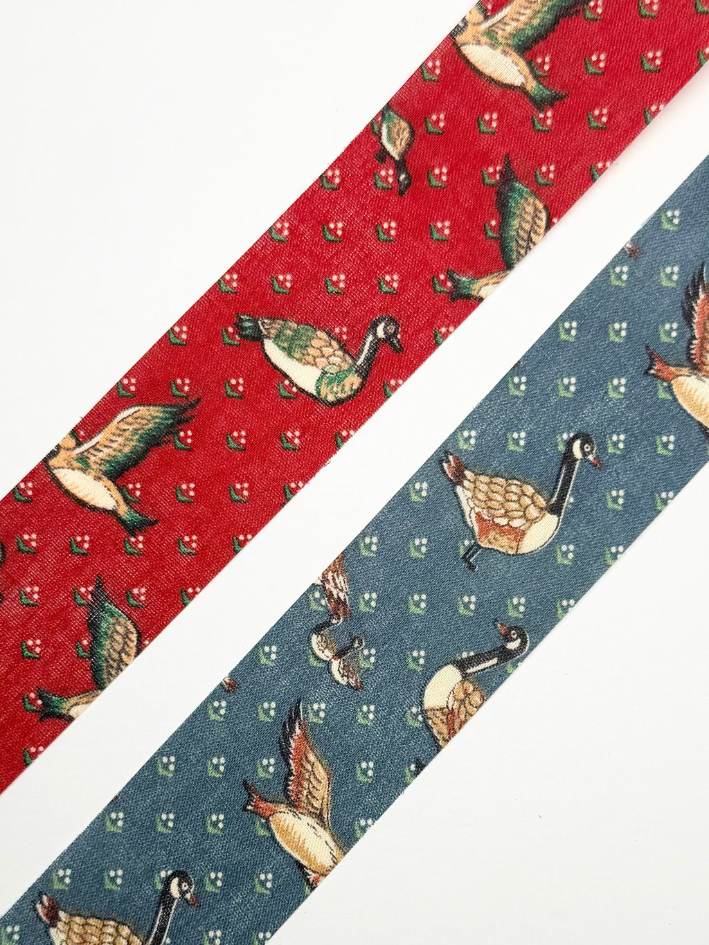 Vintage Goose Ribbon - 1.25in RED AND/OR BLUE