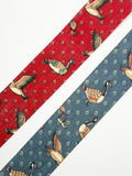 Vintage Goose Ribbon - 1.25in RED AND/OR BLUE