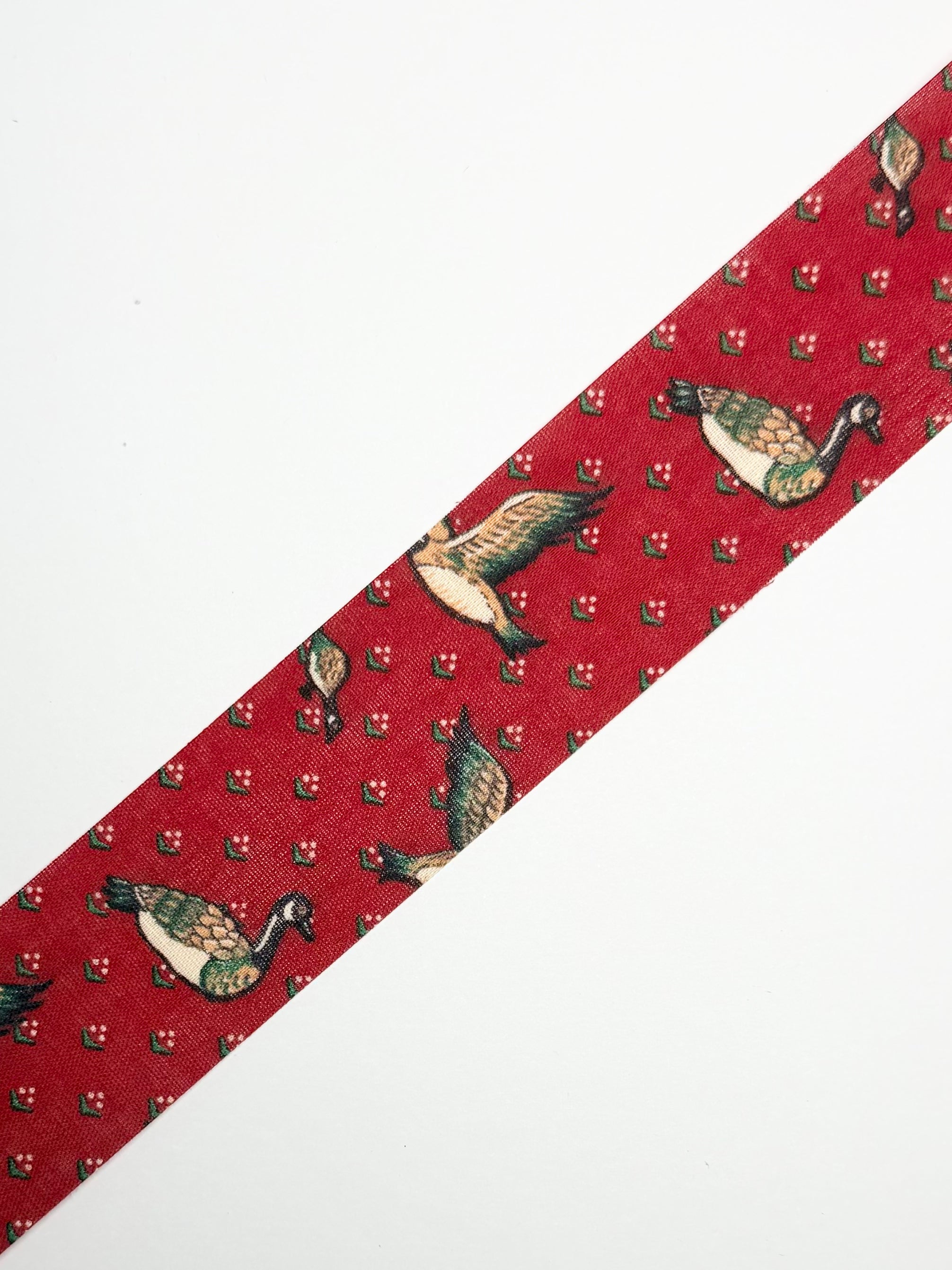 Vintage Goose Ribbon - 1.25in RED AND/OR BLUE