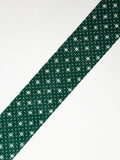1.25 Vintage Dark Green Floral w/ Bitty Dots