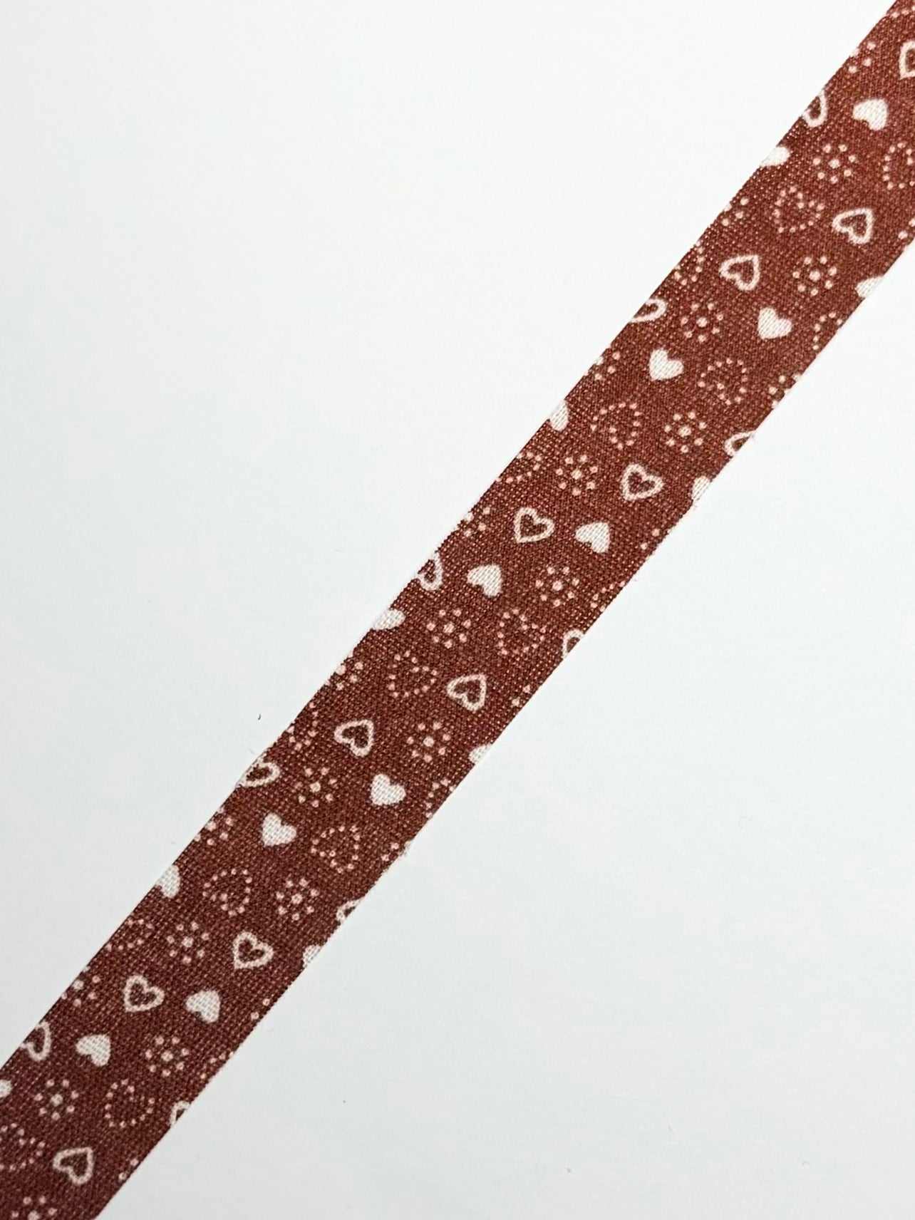 1/2in Vintage Brown Hearts