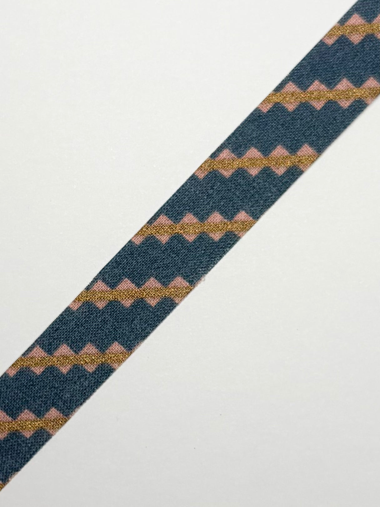 1/2in Vintage Navy w/ Pink Diagonal Checks