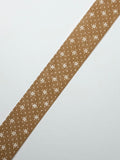 7/8in Vintage Light Brown Floral Bitty Dots